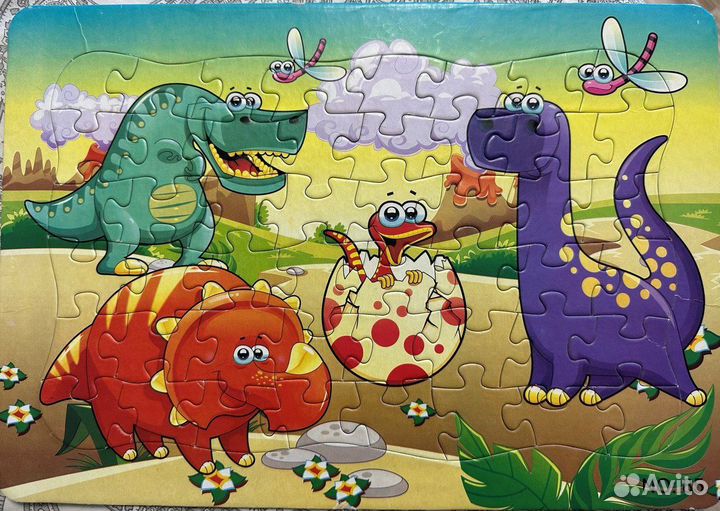 Паззл с динозаврами 48 деталей