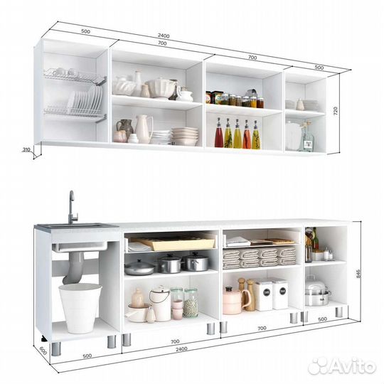 Кухни на выбор (2 и 2,4 м)