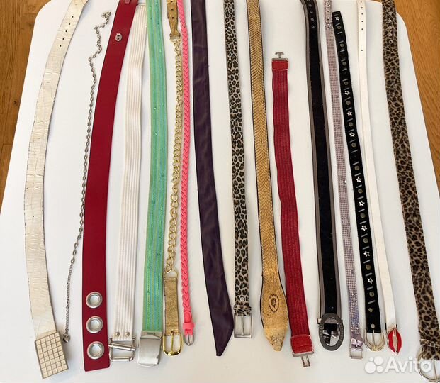 Ремень кожаный Италия Зара белый змея леопард