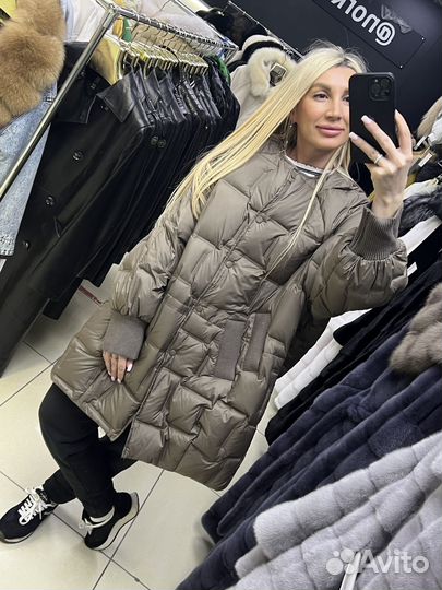 Куртка на пуху демесезонная