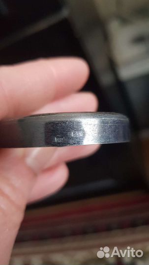 Солонка хрусталь серебро СССР