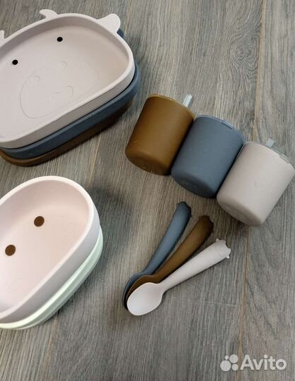 Набор детской силиконовой посуды