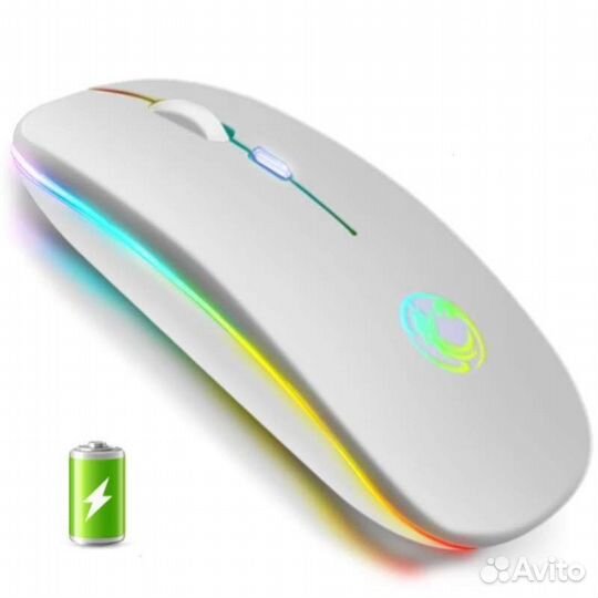 Аккумуляторная, беспроводная, бесшумная USB мышь