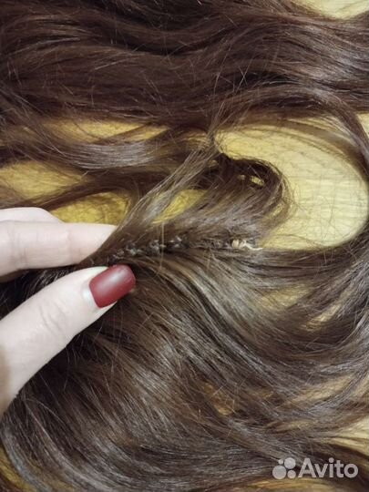 Волосы натуральные на трессе