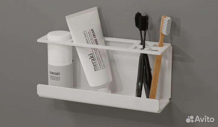 Стакан держатель для зубных щеток, пасты и бритвы