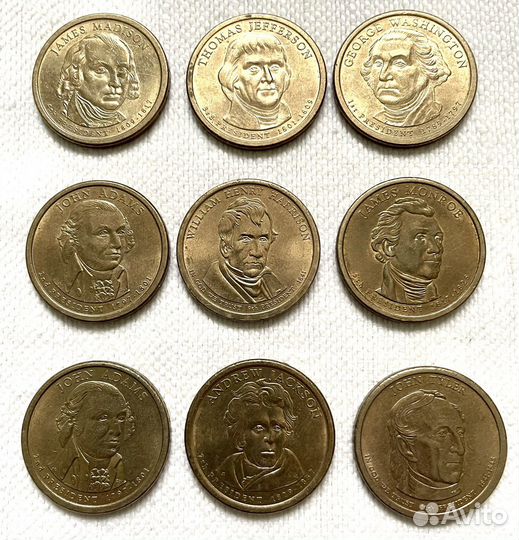 Президенты США и др. монеты