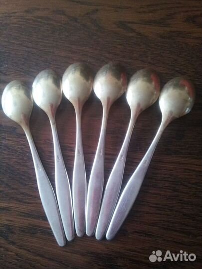 Ложки мельхиоровые чайные с позолотой