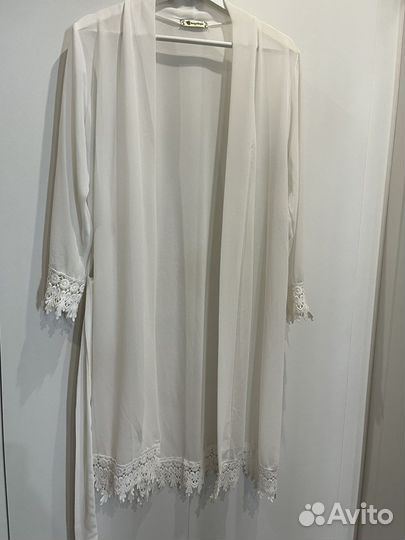 Халат женский с кружевом 50/52