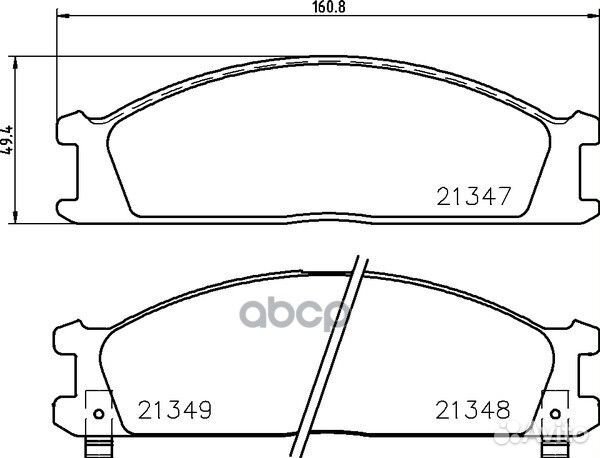 Колодки тормозные дисковые перед (PF-2137)