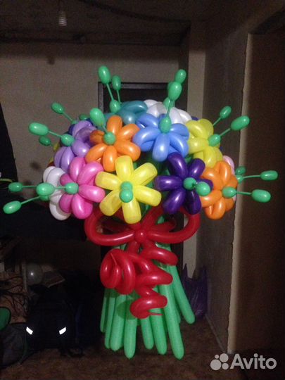 Цветы из воздушных шаров