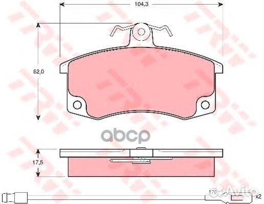 Колодки тормозные дисковые перед GDB1446 TRW