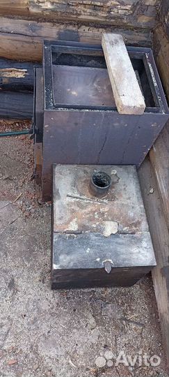 Печка для бани с баком бу