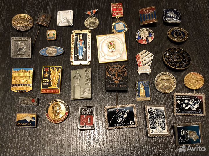 Значки СССР разные, олимпиада 80, спорт, космос