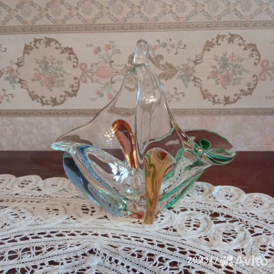 Вазы из цветного стекла Чехия