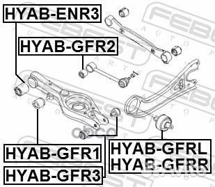Сайлентблок нижнего рычага подвески зад прав/лев