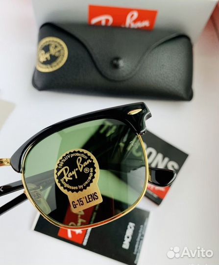 Очки ray ban clubmaster зеленые