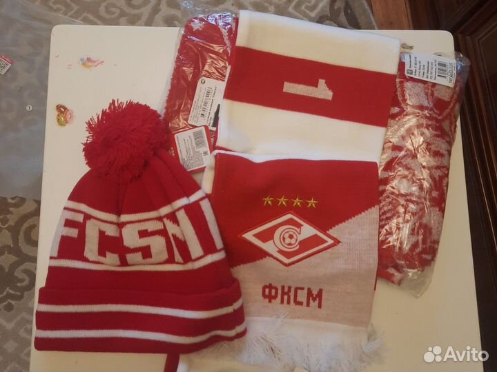Спартак шапка, шарф, полотенце