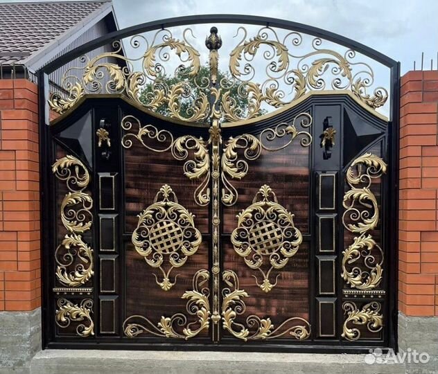 Кованые ворота для дома