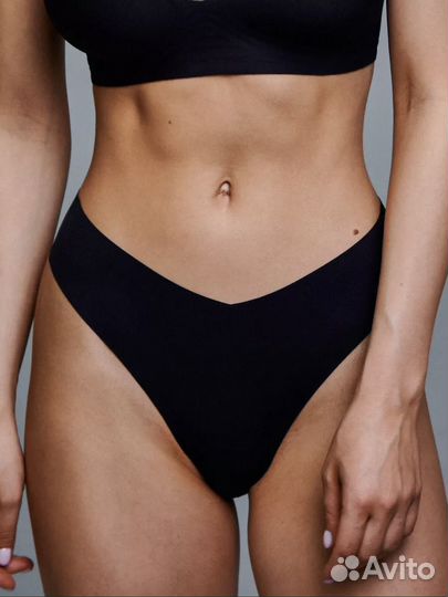 Бесшовные трусы стринги набор 3 шт