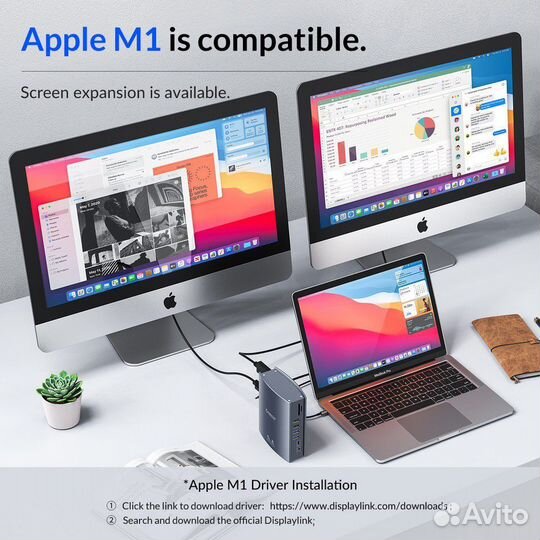 HUB Док станция orico 15in1 CDH-15n Mac apple m1