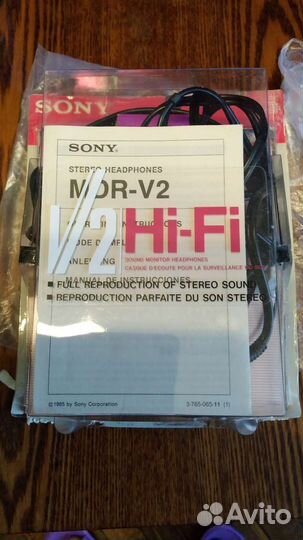 Наушники Sony MDR-V2,Япония 1985г