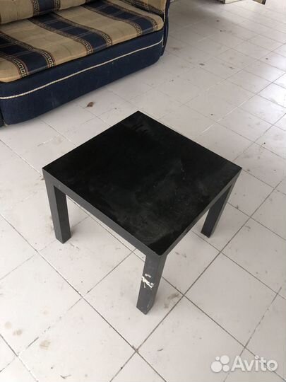 Придиванный столик икеа лакк lack черно-коричневый