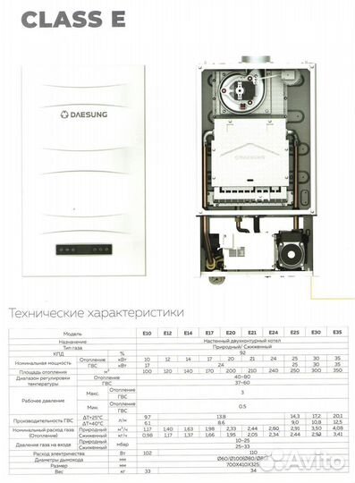 Газовый котел Daesung Е12