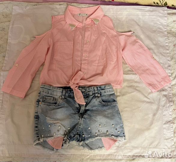 Блузка и шорты для девочки 152