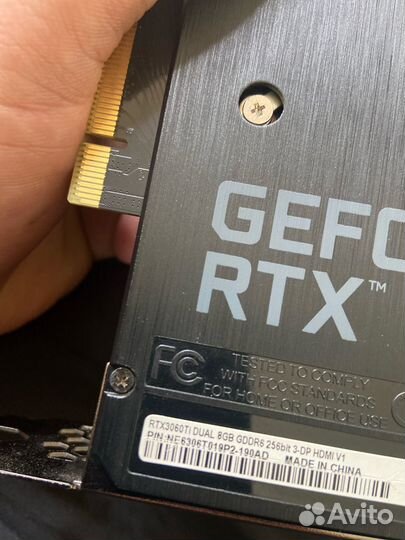 Видеокарта rtx 3060ti dual