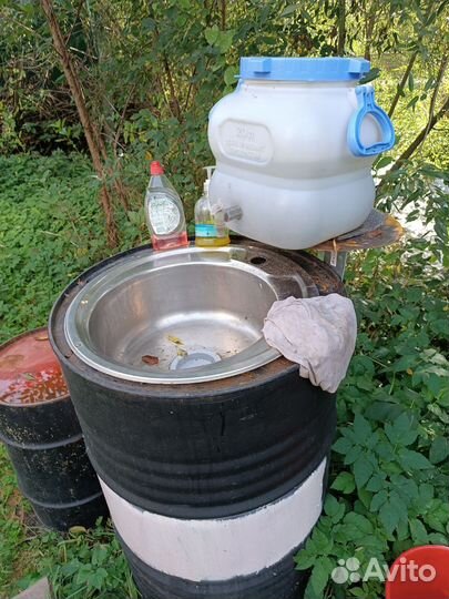 Бочка с раковиной