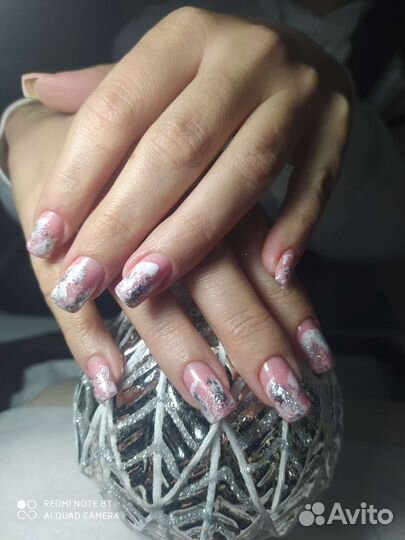 Наращивание ногтей,гель лак, маникюр, педикюр