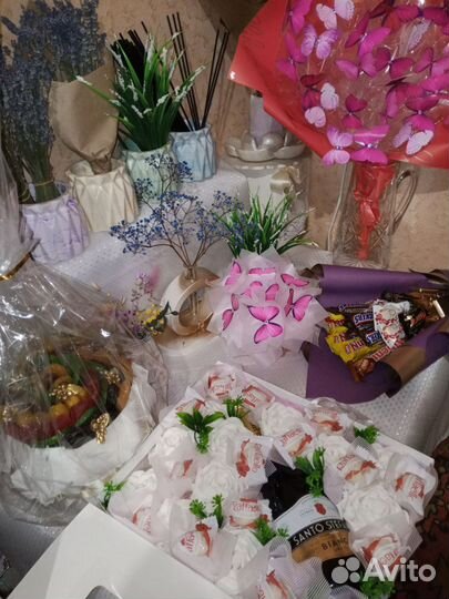 Подарочный набор с букетиком из бабочек