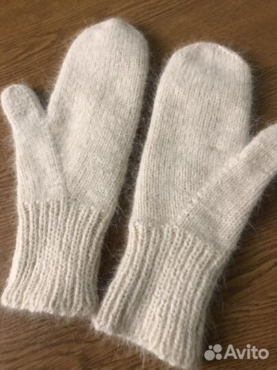 Варежки из пуха норки