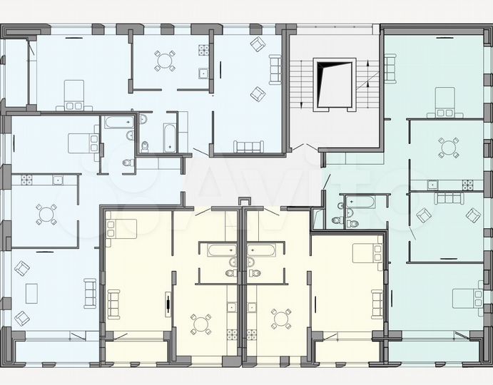 2-к. квартира, 82,6 м², 2/8 эт.