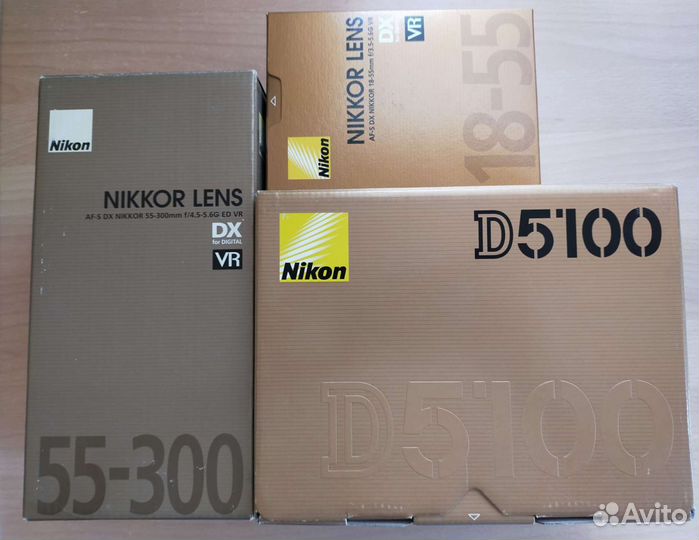 Фотоаппарат Nikon D5100 + Nikkor 18-55, 55-300