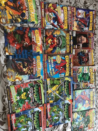 Комиксы (Человек-паук, Черепашки-ниндзя, один коми