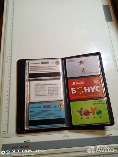 Кожаный органайзер для пластиковых карт и визиток