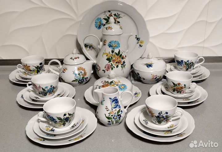 Сервиз чайный кахла ботаника