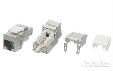 Модуль-вставка Hyperline KJ9-8P8C-C6A-90-SH-F Key