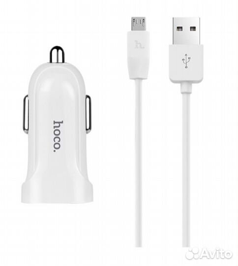 Автомобильное з/у hoco 1,5 A + провод micro usb
