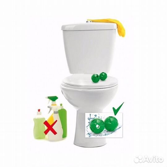 Шары магнитные для чистки туалета 2 штуки