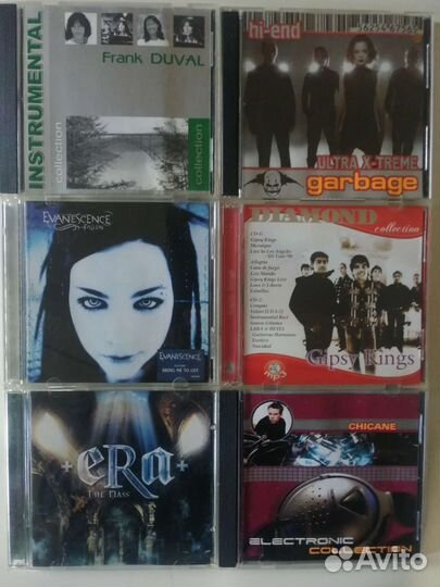 CD Garbage, Evanescence, Era, Chicane, Frank Duval