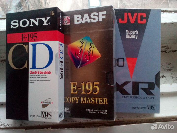 Видеокассеты новые запечатанные Sony/Basf/JvC