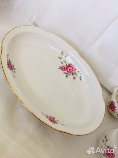 Фарфор фаянс СССР Чайник Блюдо