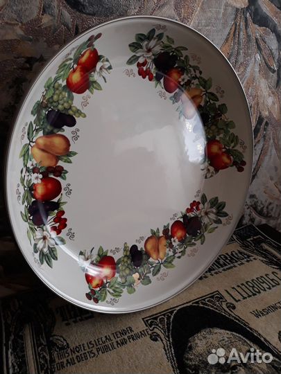 Миска 3,5л. и Блюдо эмалированное Metrot