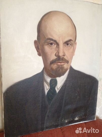 Большой Портрет Ленина 1970 г,холст,масло