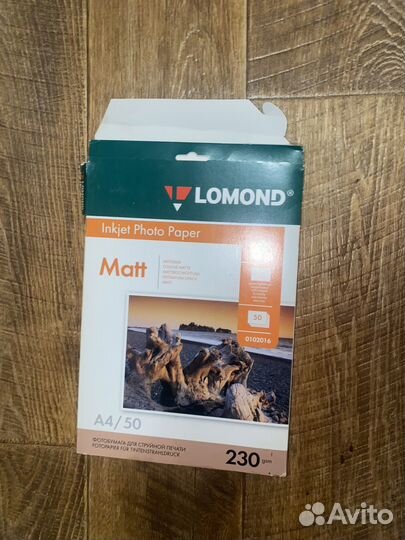 Фото бумага для принтера Lomond Матовая 50листов