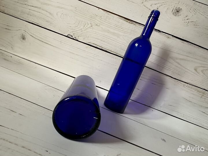 Стеклянная бутылка декор (2шт.)