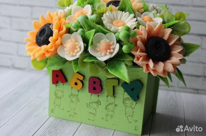 Букет из мыла на 1 сентября