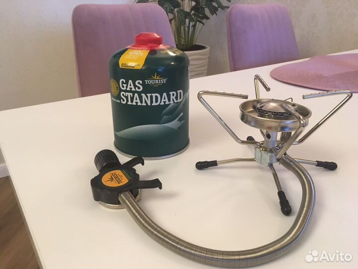 Горелка с баллоном и посудой